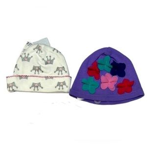 Carter’s/Gerber/The Children’s place baby girl hat bundle size 0-6months